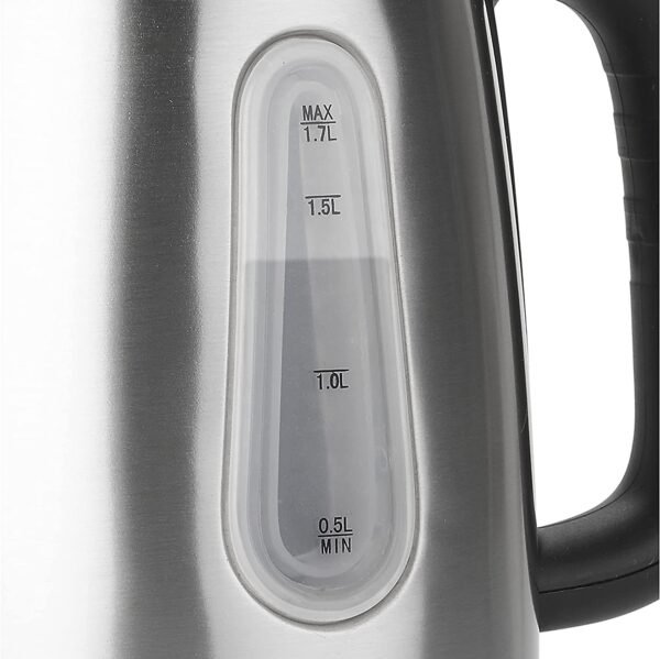 Bollitore TRISTAR 1,7 Litri potenza 2200W colore Acciao inox/nero cod: WK-3373 - Image 4
