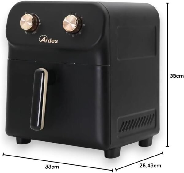 Friggitrice Ad Aria ARDES Potenza 1700 W Cestello 6 Litri colore Nero Cod: ARFRYA04M - Image 2