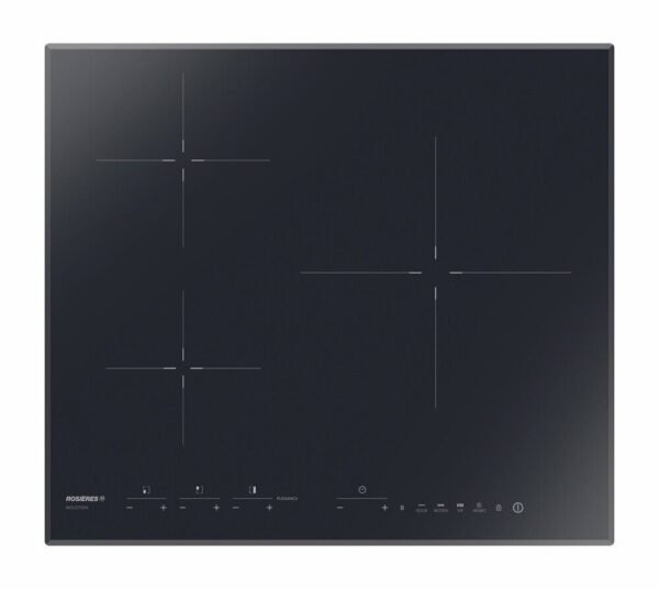 Piano Cottura ROSIERES a induzione 3 Fuochi 60 cm Colore vetro nero cod: RID346BV