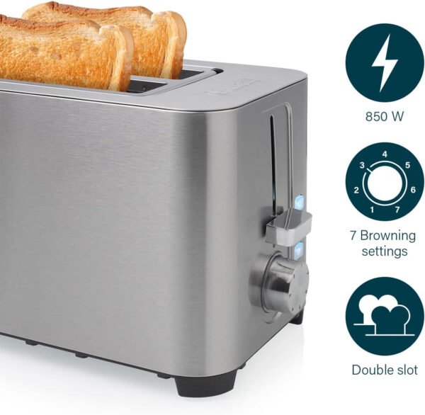 Tostapane PRINCESS potenza 850W colore Inox cod: 142400 - Image 3