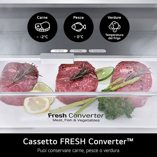 Frigorifero LG Combinato No Frost Classe C Capacità 387 Litri Colore Inox cod: GBV3200CPY - Image 4