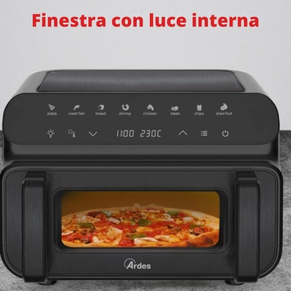 Friggitrice Ad Aria ARDES Potenza 2000 W 10 Litri XXL colore Nero Cod: ARFRYA09GP - Image 6