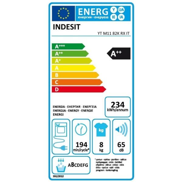 Asciugatrice INDESIT  Push & Go, 8 Kg Classe A++ a Pompa di Calore cod: YTM1182KRXIT - Image 2