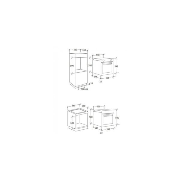 Forno Elettrico CANDY da Incasso Capacità 70 L Multifun Ventilato classe A colore Inox/Nero cod: FCT896X WIFI - Image 2