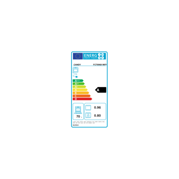 Forno Elettrico CANDY da Incasso Capacità 70 L Multifun Ventilato classe A colore Inox/Nero cod: FCT896X WIFI - Image 3