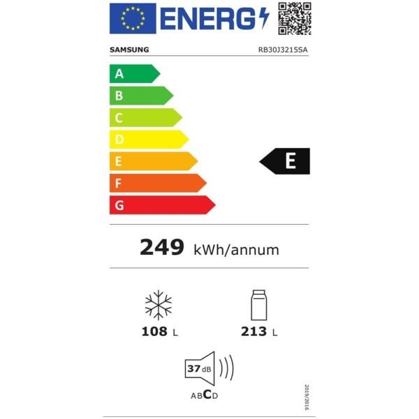 Frigorifero SAMSUNG Combinato No Frost Classe E Capacità Netta 311 Litri Colore Acciaio Inox cod: RB30J3215SA - Image 5