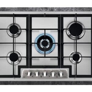 Piano cottura STAYLUX da Incasso a Gas 5 fuochi 70 cm colore acciaio Inox/Ghisa Cod: M7-50BTF