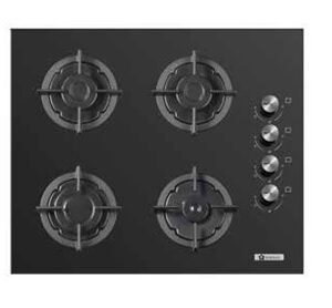 Piano cottura STAYLUX/KUMTEL da Incasso a Gas 4 fuochi 60 cm colore vetro nero/Ghisa Cod: C6-40BF VETRO NERO/GHISA