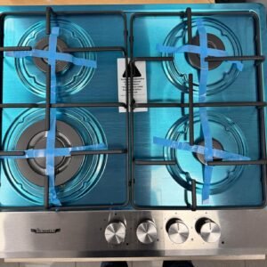 Piano cottura HUMMELS da Incasso a Gas 4 fuochi 60 cm colore acciaio Inox Cod: M6-40BTF