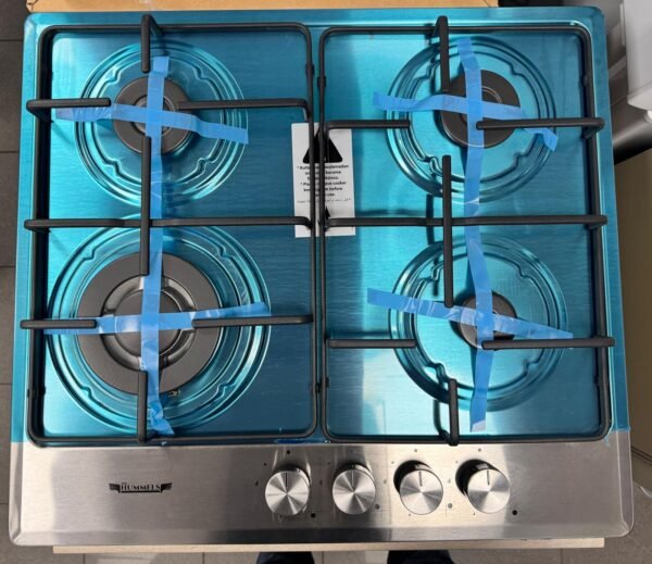 Piano cottura HUMMELS da Incasso a Gas 4 fuochi 60 cm colore acciaio Inox Cod: M6-40BTF